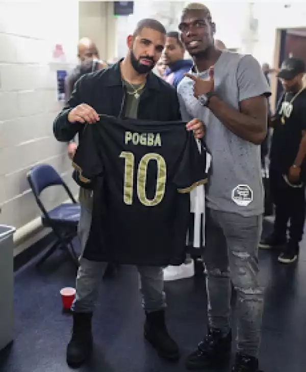 Paul Pogba parties with Drake in New York as he prepares for Man U move